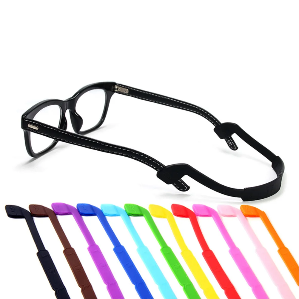 

12Pcs Silicone Anti-Slip Eyeglass Holder Strap Comfortable Non-Skid Glasses Holder for Active Use Glasses Non-Slip Strap