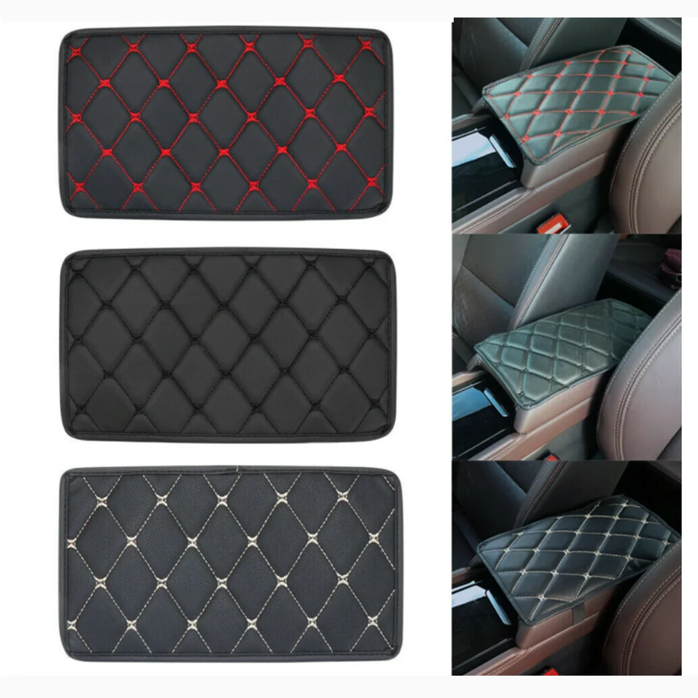 

Car Armrest Cushion PU Leather Wear Mat Car Armrest Covers Auto Seat Storage Box Universal Center Console Protection Accessories