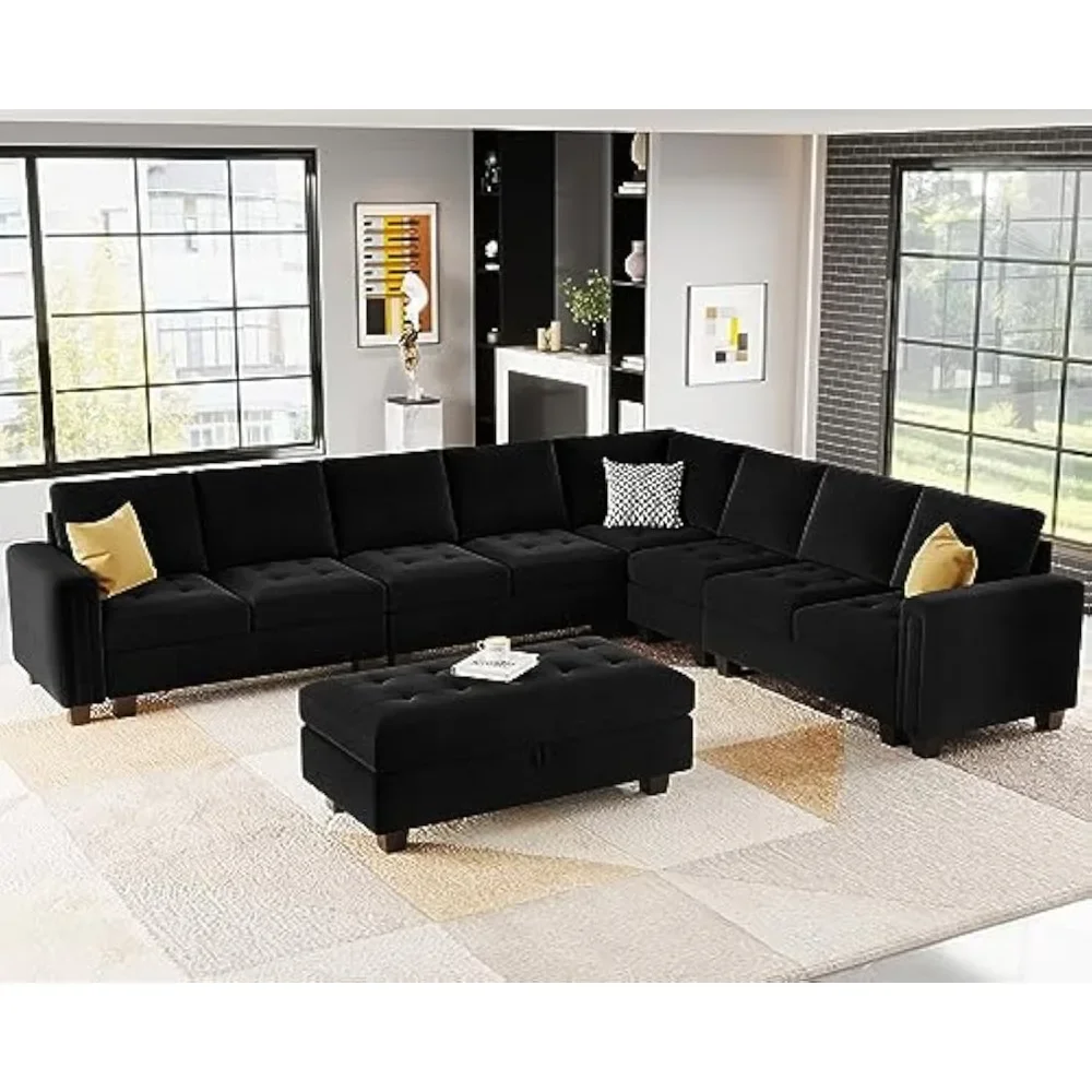 

Oversized Modular Sectional Sofa L Shaped Sofa Couch Set with Storage Ottoman Corner Convertible Sectional Couch