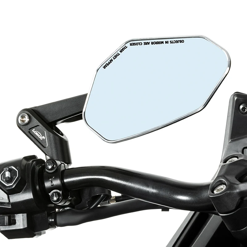 

LOBOO RM03 Ultra-Wide-Angle Anti-Glare Rearview Mirror Foldable Aluminum Alloy Large Field View Radish Design For Motorcycles