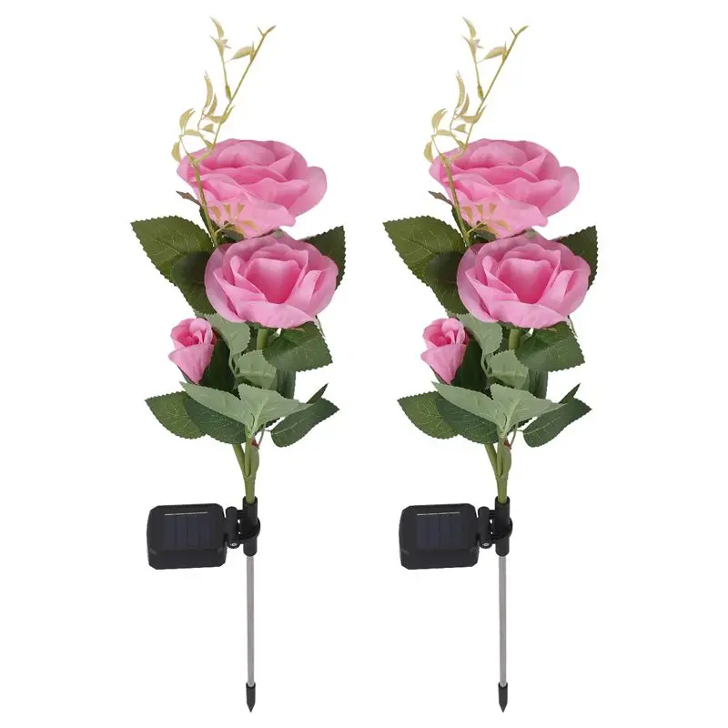 

Budget-Friendly Rose Lamp Simulation Flower Ground Insertion Lights Garden Decoration Lawn Lights Outdoor Garden Waterproof Ligh