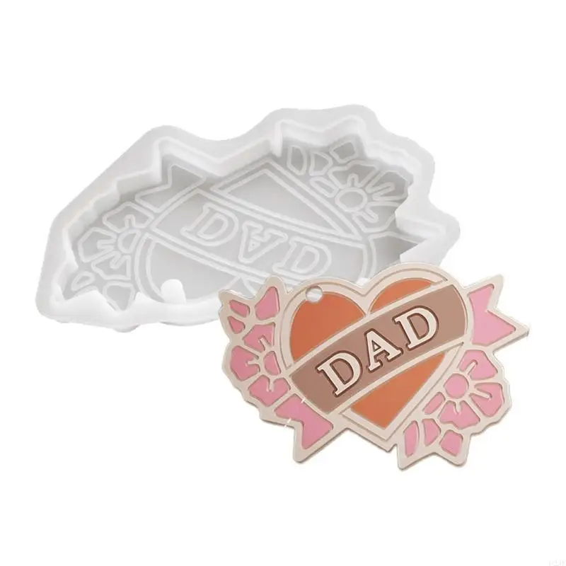 سيليكون أمي أبي حلية قالب DIYs المفاتيح قلادة مجوهرات راتنجات الايبوكسي صياغة قوالب لعيد الأم عيد الآباء