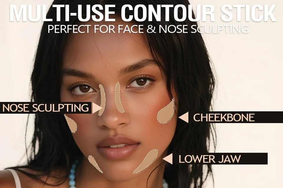 1Pc Multi-purpose Contour Stick Natural Matte Highlighters Nose Shadow Cream Lasting Contouring Bronzer Face Makeup Cosmetics