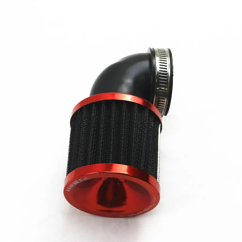 45-48mm Red Right Angle Air Filter Cleaner Off Road Bike Dirt