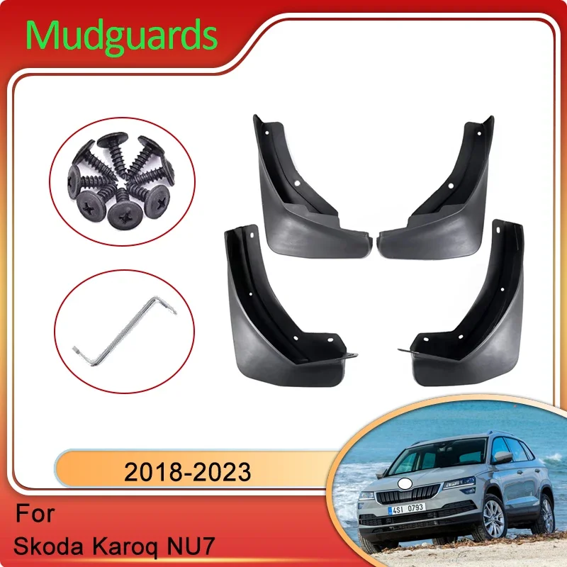 

For Skoda Karoq NU7 2018 2019 2020 2021 2022 2023 Car Mudguards Muds Splash Wheels Fender Mudflaps Auto Sticker Accessories 4pcs