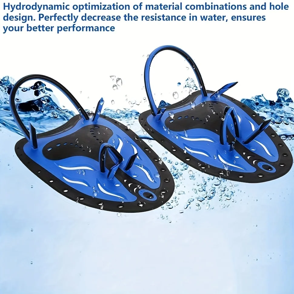 1 Pair Swim Hand Paddles, Professional Swimming Webbed Golves, For Water Sports Training