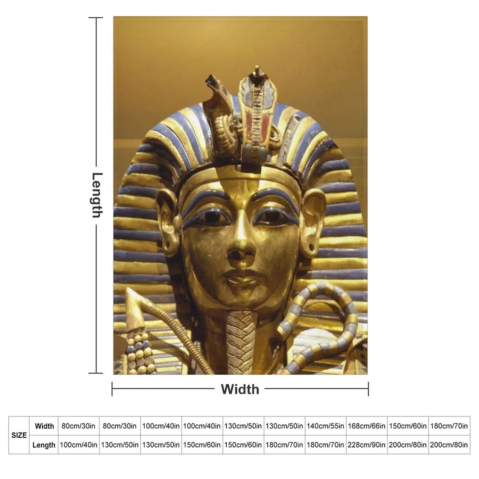 Egypt King Tut Throw Blanket decorative Flannel Fabric Summer Vintage Flannels Giant Sofa Blankets
