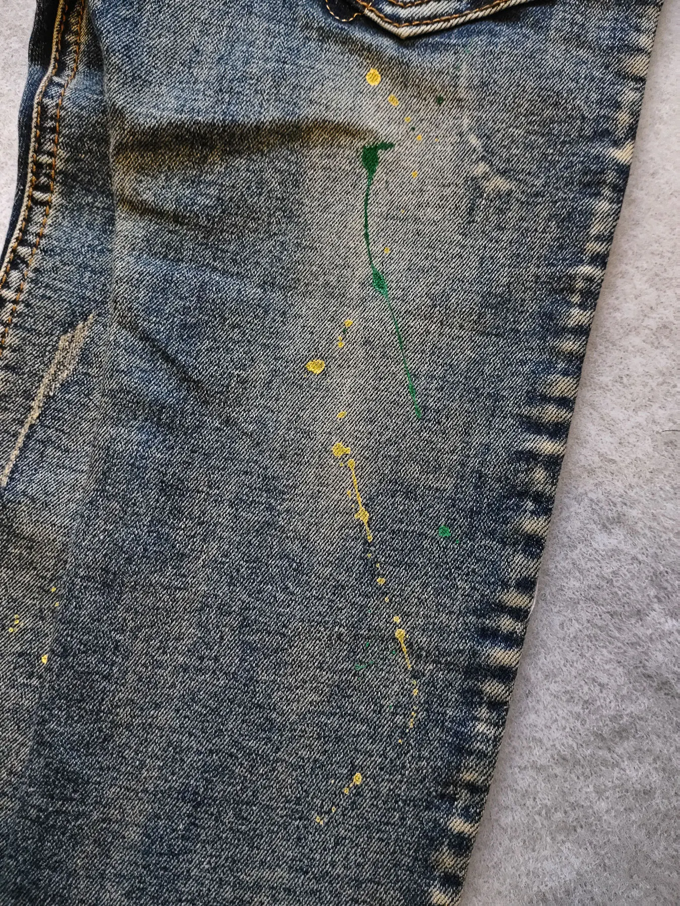 5062 3-5 YEARS Broken Bag Skull kids jeans soft denim trousers children\'s pants navy blue spring autumn boys girls unisex