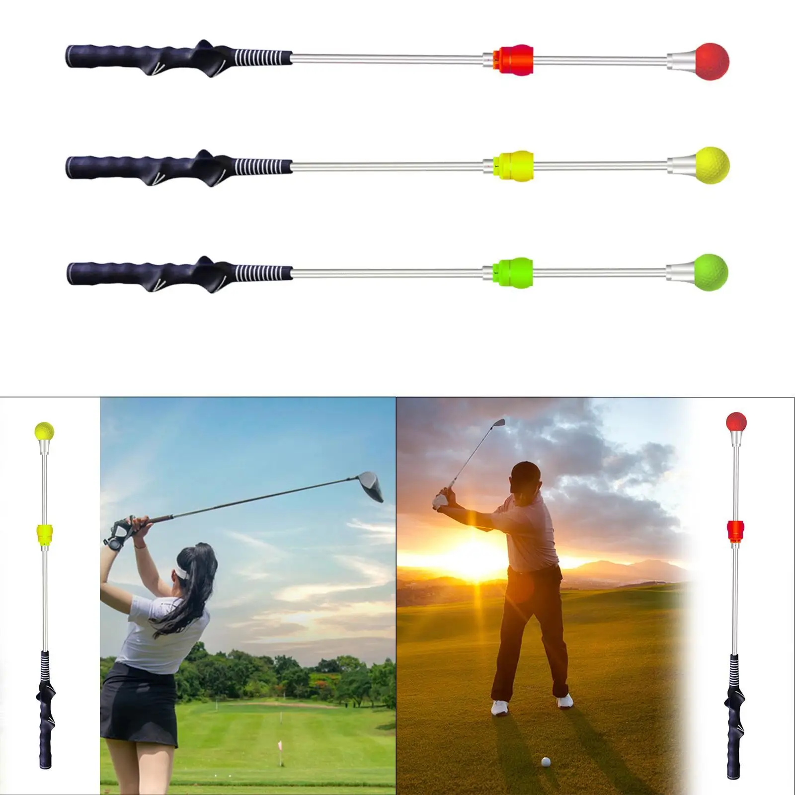 

Golf Swing Trainers Aid Portable Easy Carrying Practical Multiuse Warm up Stick Practice Stick for Indoor Beginner Adults