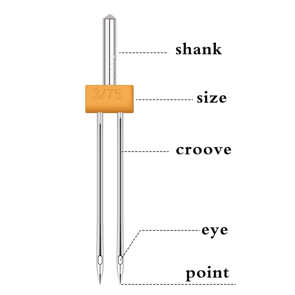 3 sztuk maszyna do szycia podwójne igły podwójne podwójne Stretch 3/75 3/80 3/90 igły do szycia do haftu DIY akcesoria do szycia