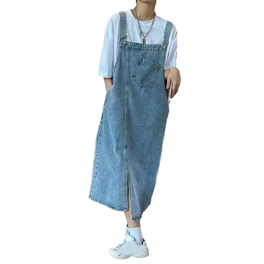 

Overalls Skirt Casual College Style Korean Loose Dress Loose Plus Size Dress Suspender Skirt With Niche Design