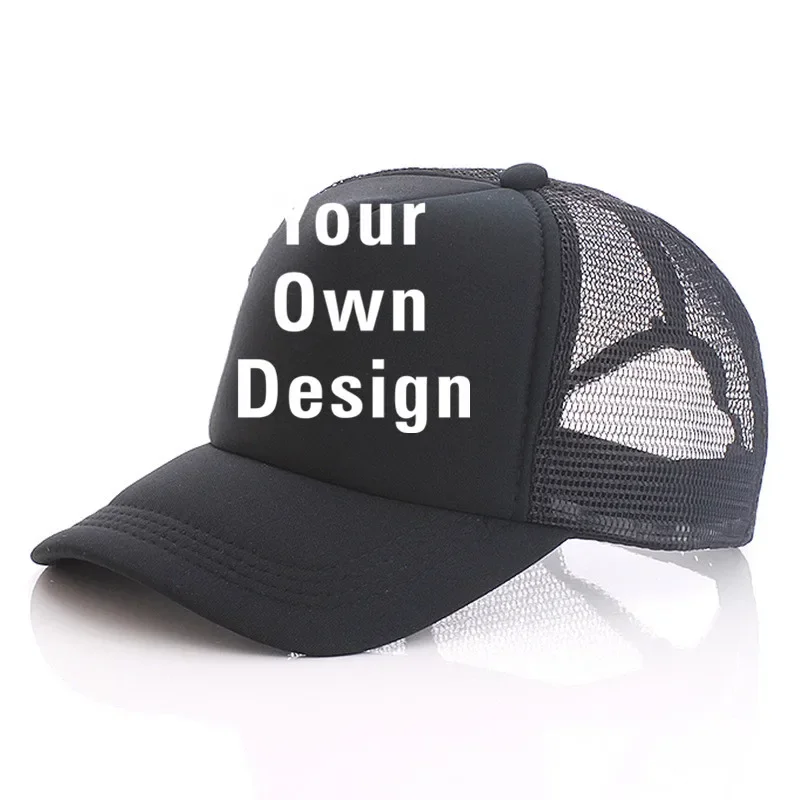 Custom Your Own Logo Trucker Cap Men  Hat Baseball Cap Cool Summer Unisex Mesh Net Caps