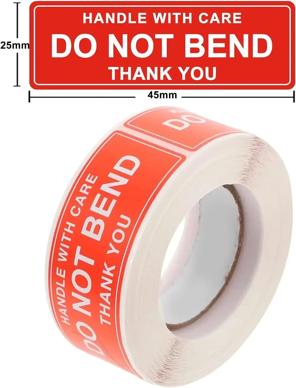 250 stuks 25x45mm breekbare sticker niet buigen rode waarschuwingsstickers breekbare etiketten tape zelfklevende etiketten voor verzending bewegende verpakking