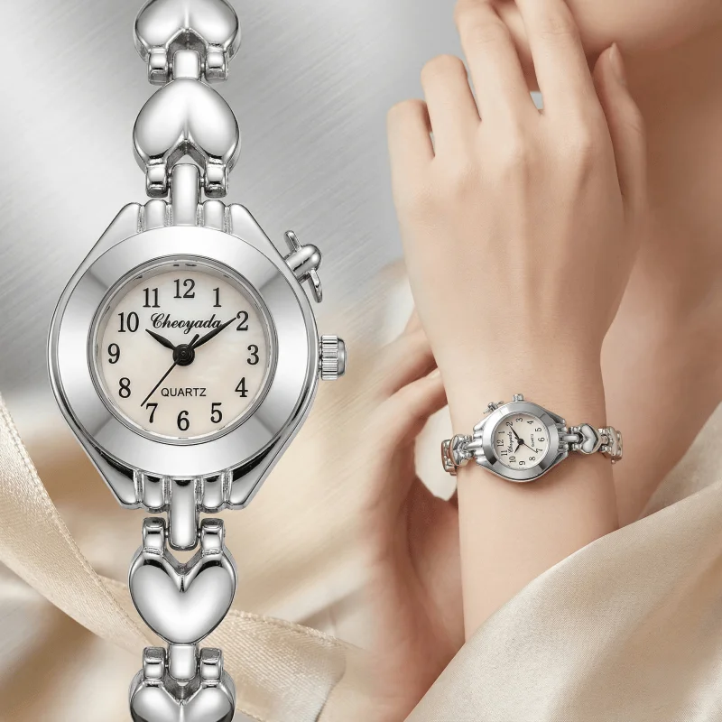 

Luxury Woman Watches Fashion Love Heart Bracelet Quartz Wristwatch for Woman Elegant Small Dial Ladies Watch Clock Gift Reloj