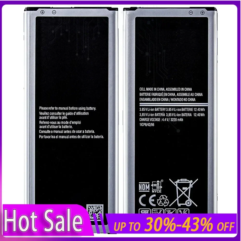 Battery EB-BN910BBE EB-BN910BBK for Samsung Galaxy NOTE4 N910a N910V N910C NOTE 4 N910u N910F N910H Bateria Batteries Warranty