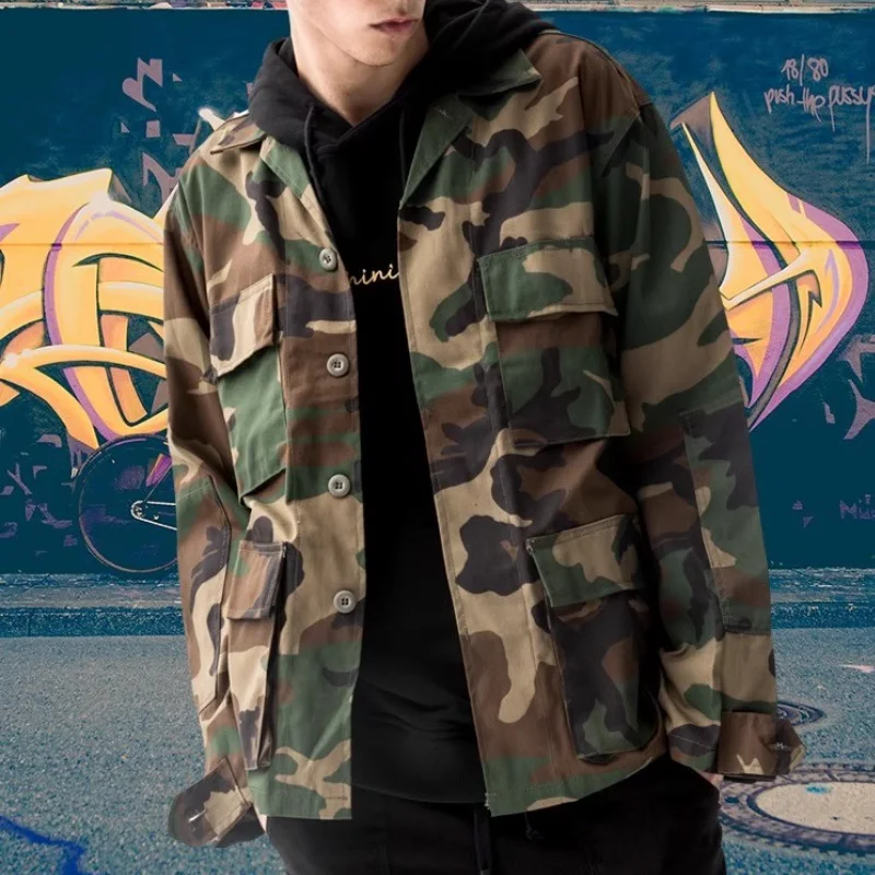 American BDU Training Uniform Top Workwear Jacket Retro Military Fan Original Version
