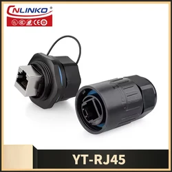Cnlinko YT Aviation Waterproof RJ45 Signal 8P8C Cat5e Ethernet Panel Socket Plug Connector for Outdoor LED Display Screen Switch