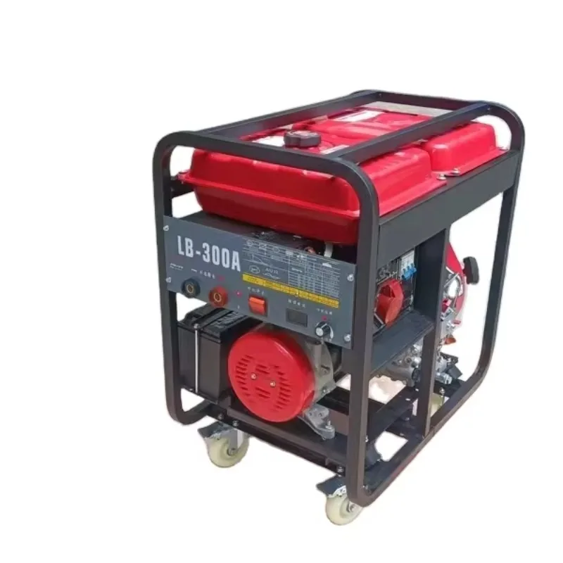 China Outdoor Portable Mobile Welding Generator Diesel Welder G-asoline Engine Integrated Power and Welding Machine.