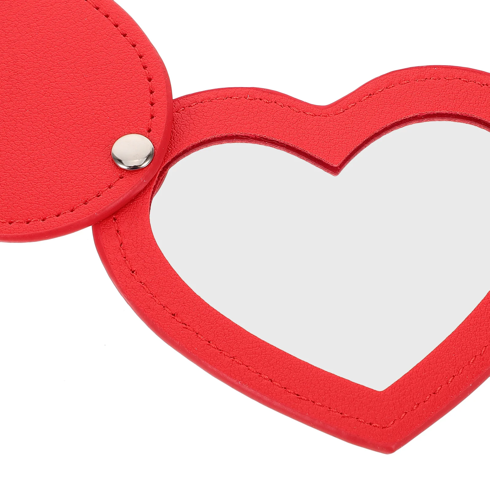 กระจกแต่งหน้าขนาดเล็กแบบหมุนได้รูปหัวใจ 4 ชิ้น ทำจากสแตนเลส ไม่แตกหัก พกพาสะดวกสำหรับผู้หญิง