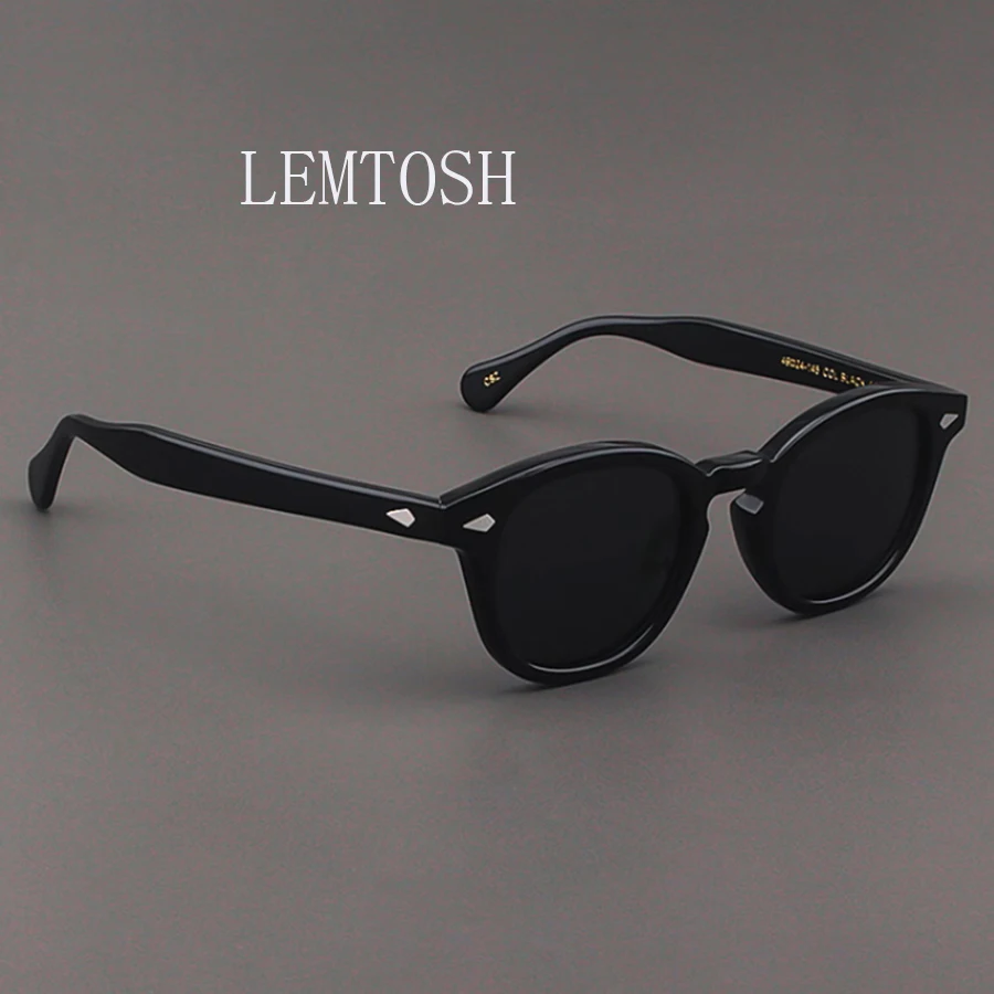 Johnny Depp Lemtosh Sunglasses Man Polarized Sun Glasses Luxury Brand Vintage Acetate Frame Blue Night Vision Goggles Woman