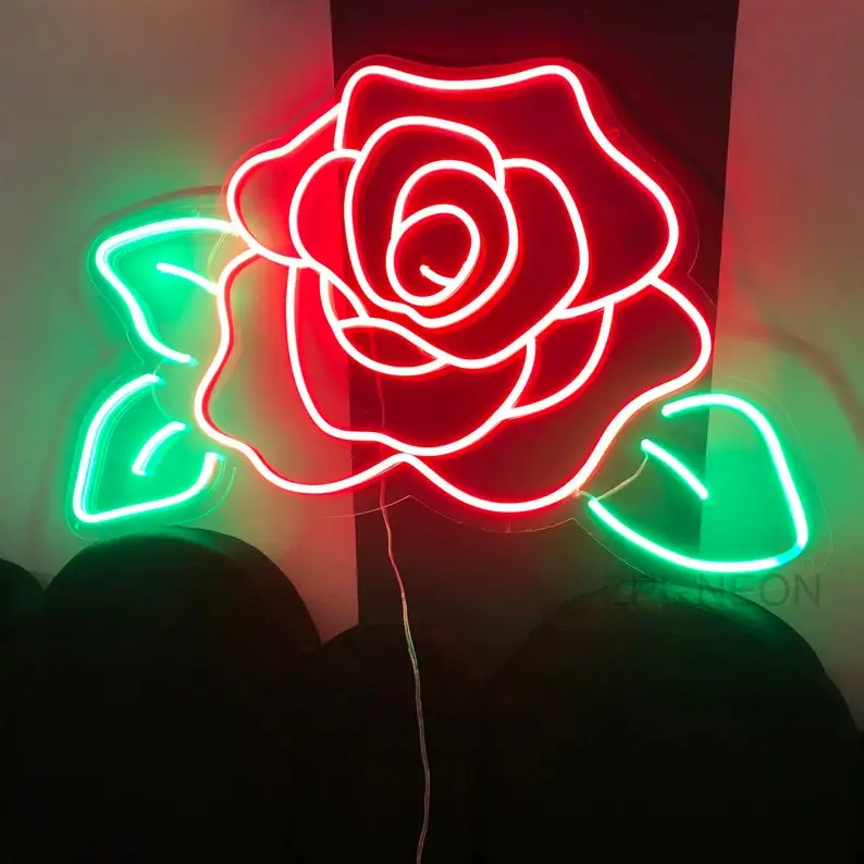 

Custom Rose Neon Light Sign Bedroom Home Wall Decor Wedding Party Decoration Personalized Gifts dekoracje do pokoju sailor moon