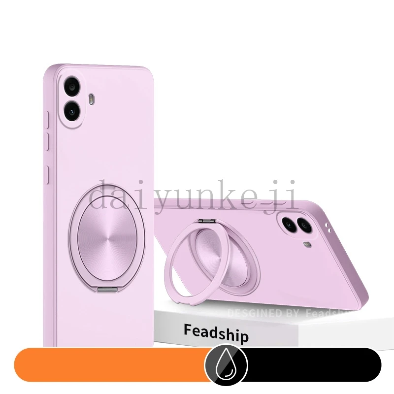 Magnetyczne etui na telefon For Nothing Phone 2 1 Silicone Case Nothing Phone 2A Soft Cover With Holder Bracket Screen Film