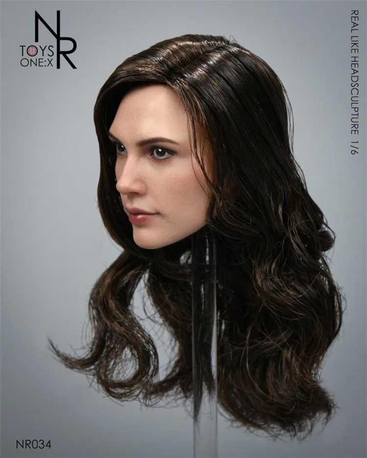 NRTOYS NR34 1/6 Female Solider Head Sculpture 5.0 Hair Transplanted for 12 Inch Action Female Soldier Doll