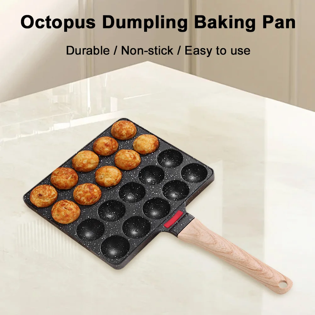 Nonstick Grilling Pan Cooking Plate 20 Holes Takoyaki Maker Takoyaki Grill Pan Plate Cooking Grill Baking Pan for Baking Cooking