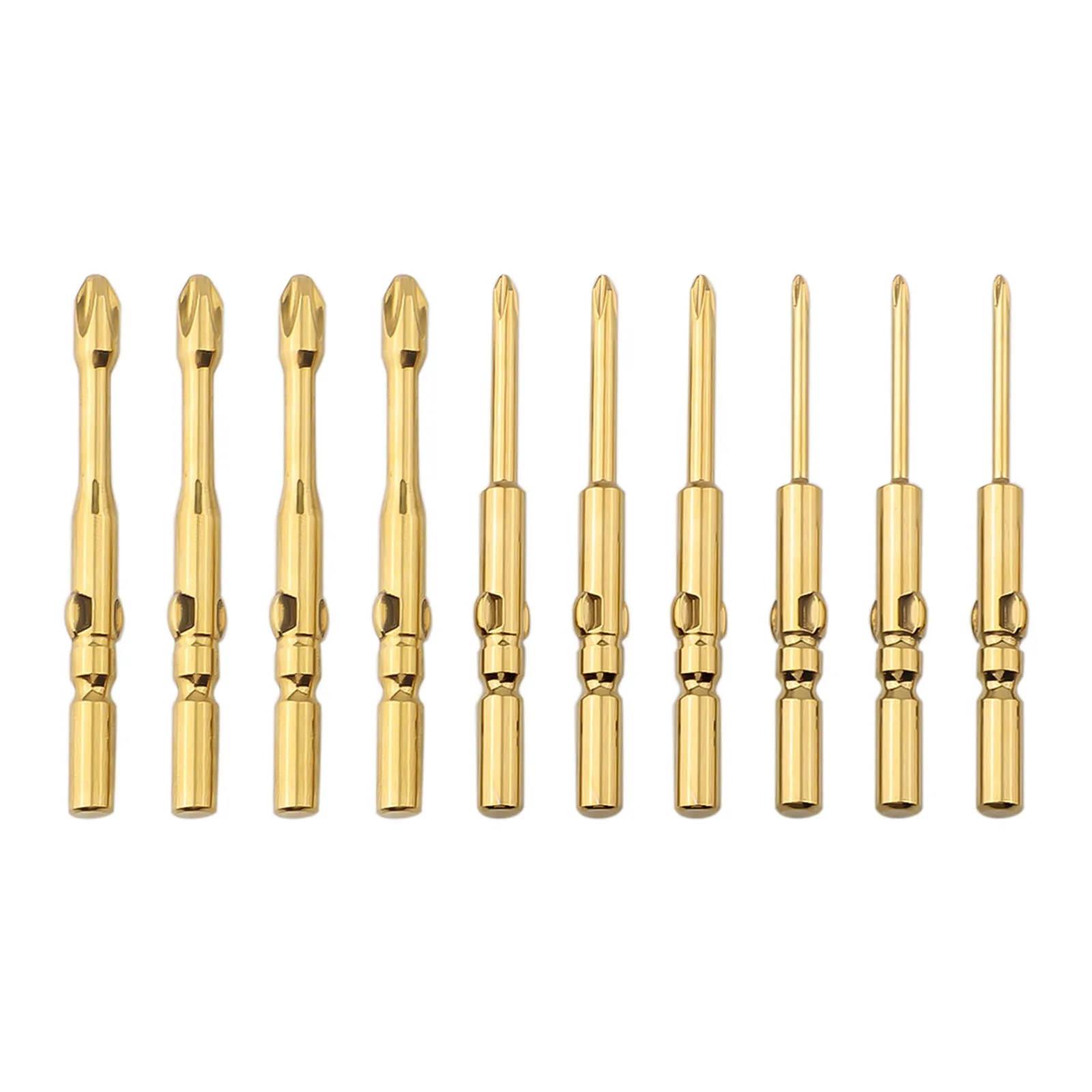 5 mm Schaft-Bits, magnetische Schraubendreher-Bits für die Reparatur zu Hause, 60 mm Länge, legiertes Stahlmaterial, goldfarben, hohe Härte, 60 HRC