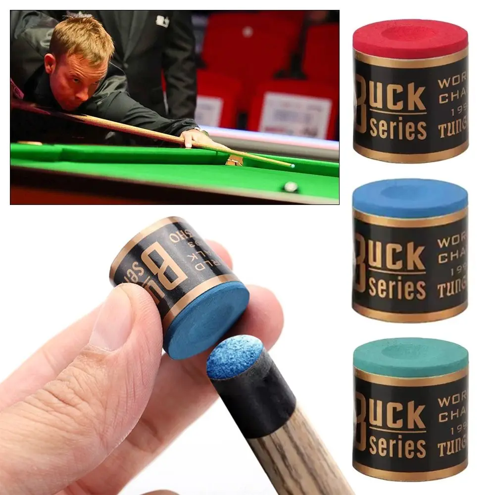 2Pcs/Set Pool Cue Tip Cue Chalk No-slip Calcium Carbonate Billiard Chalks Blue Green Red Indoor Sport Snooker Accessory