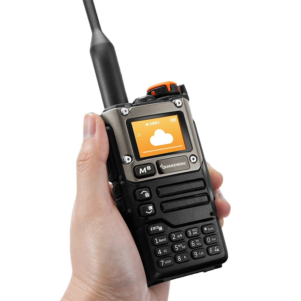 UV-K6 Walkie Talkie 144–146 MHz 430–440 MHz tragbarer Multiband-Transceiver Typ C Lade-Air-Band-Radio Walkie Talkie Scrambler