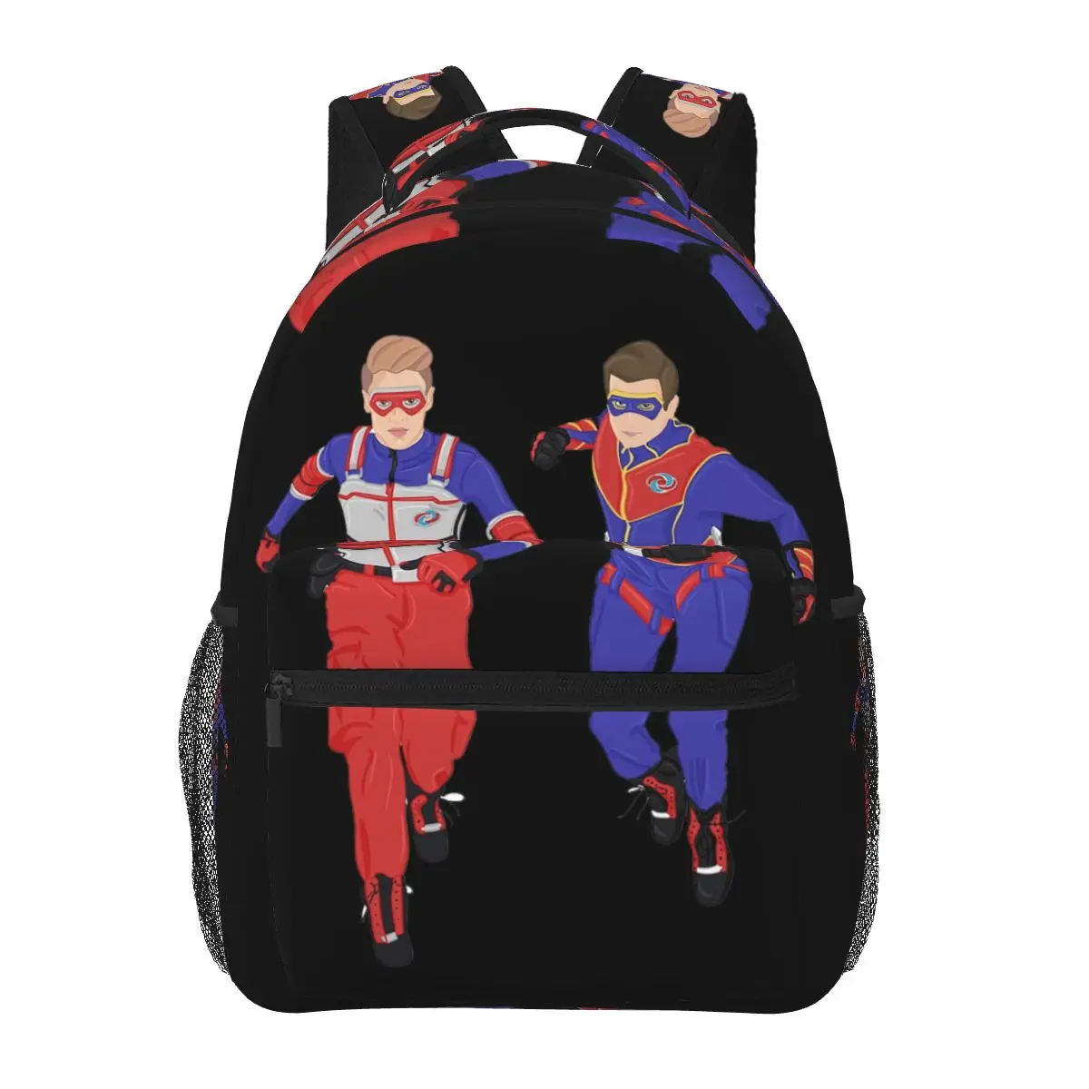 Captain Man And Kid Henry Danger Heroic Digital Backpacks Boys Girls Bookbag Students School Bags Kids Rucksack Shoulder Bag
