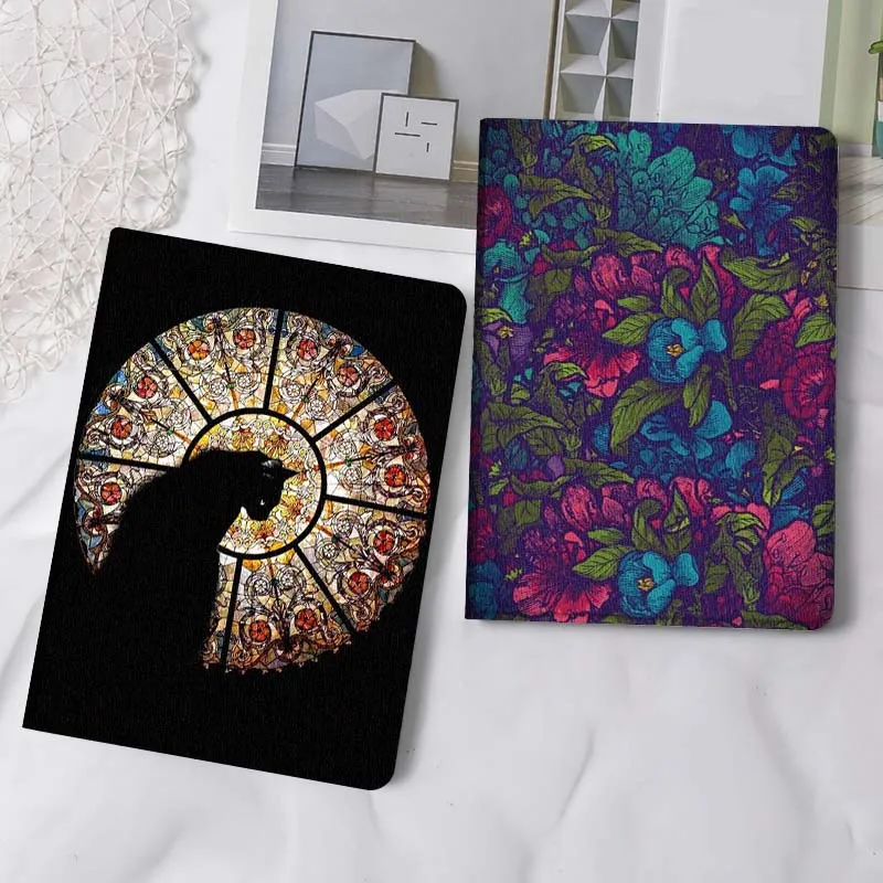 

Stained Glass Window Silhouette Tablet Case For Samsung Tab Galaxy S6 S11 A A7 A8 A9 A11 10.1 10.4 10.5 Plus Lite Gift