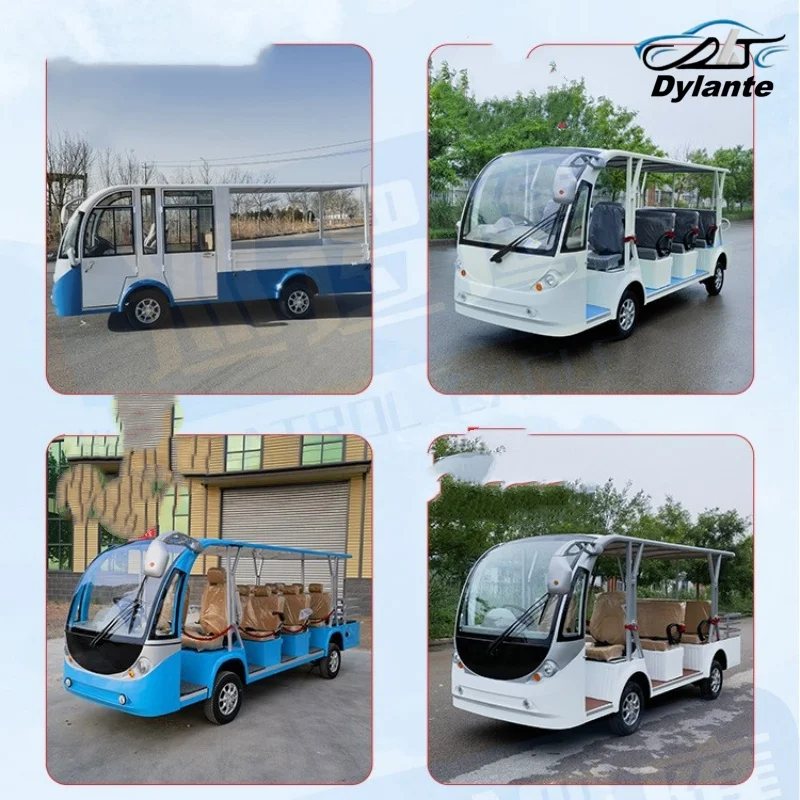 2025 Hot Selling 8-Seater 11-Seater 14-Seater Electric 4-Wheel Golf Cart Scenic Manor/Villa/Tourist Electric Bus Rapid Deliverys