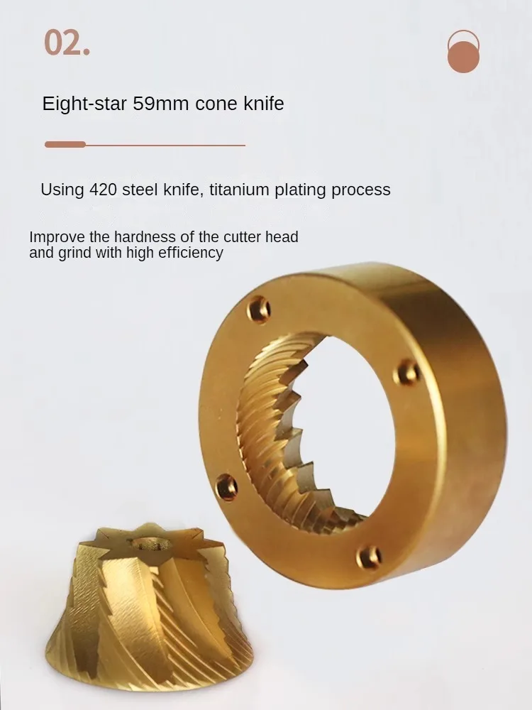 مطحنة قهوة كهربائية K60 ، تخمر يدويًا ، طراز إيطالي ، 0 مطحنة مسحوق متبقية ، سرعة متغيرة بلا حدود ، منزلية