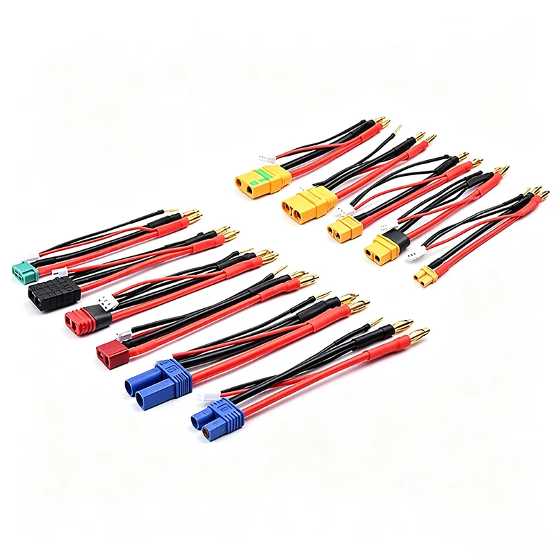 XT90/XT60 TRX Hard Shell Battery B6AC Balanced Charging Cable XT30 EC5 T-type To 4.0MM 5.0MM Banana Plug Car Model Battery Wire