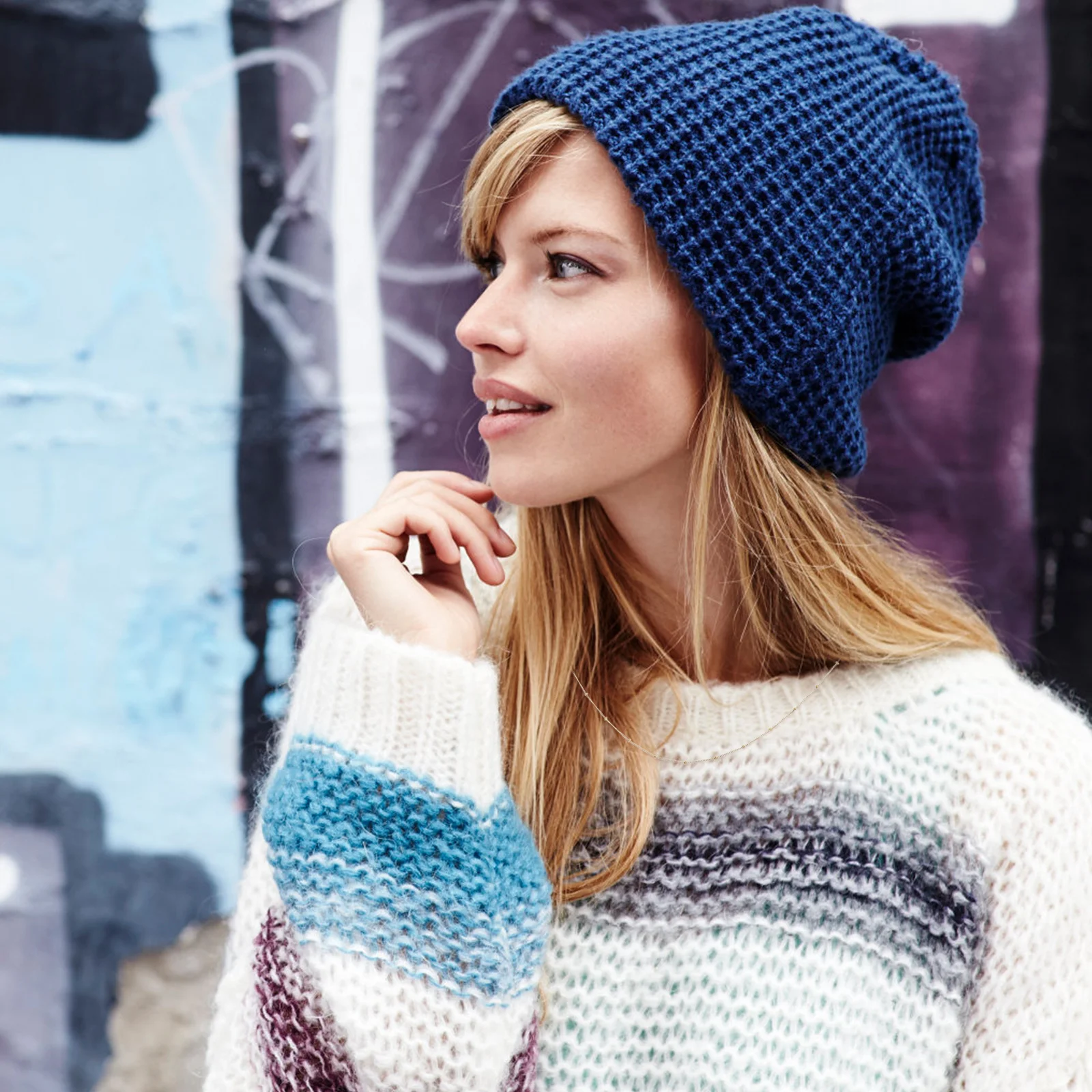 قلادة أنيقة مطرزة بالخرز، مجوهرات بسيطة للحفلات اليومية، سلسلة قمر صناعية بتصميم متين وصديقة للبشرة #5