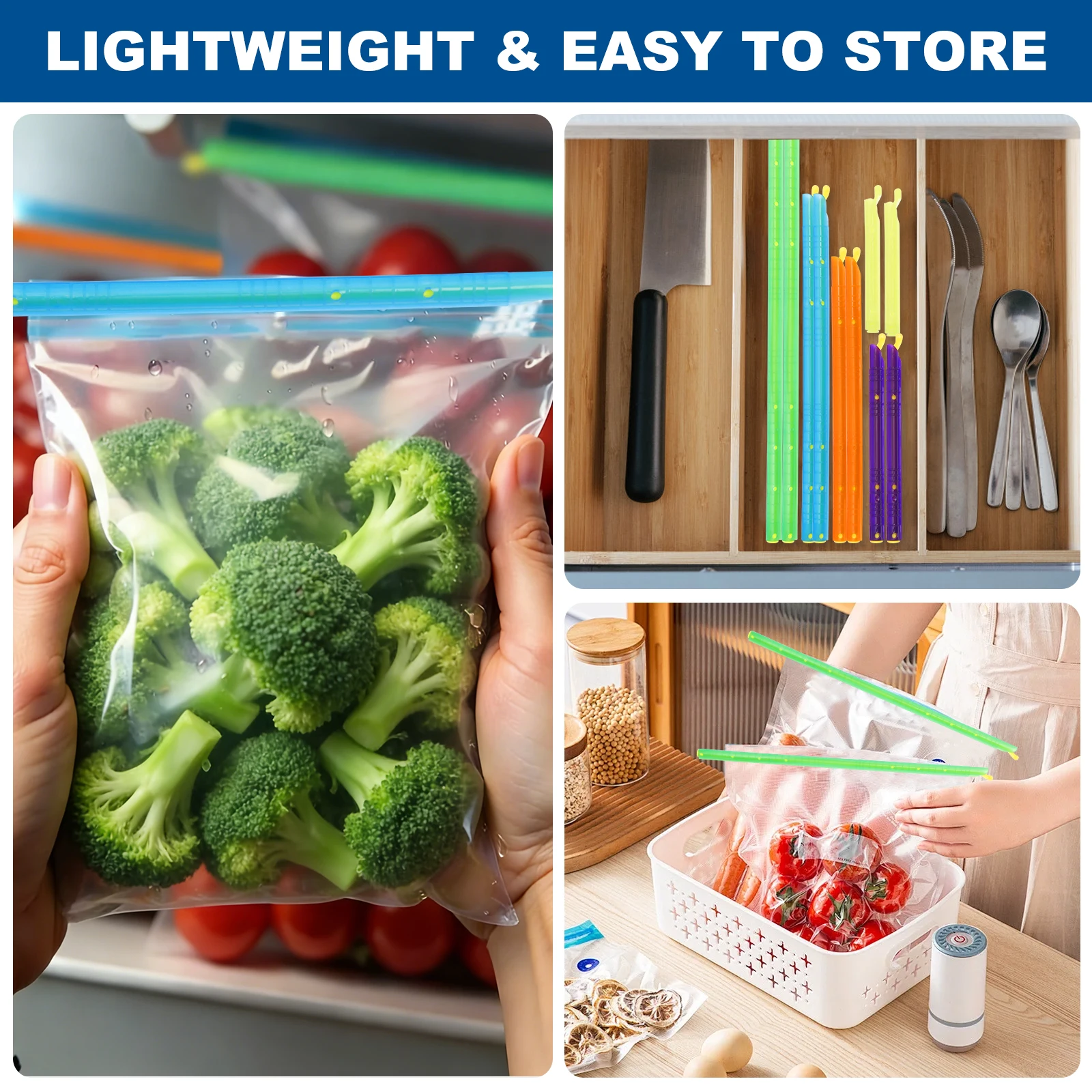 25/30Pcs Bag Clip Food Snack Bag Sealing Clip Food Saver Container Plastic Preservation Sealing Fresh-Keeping Closure Clamp 4