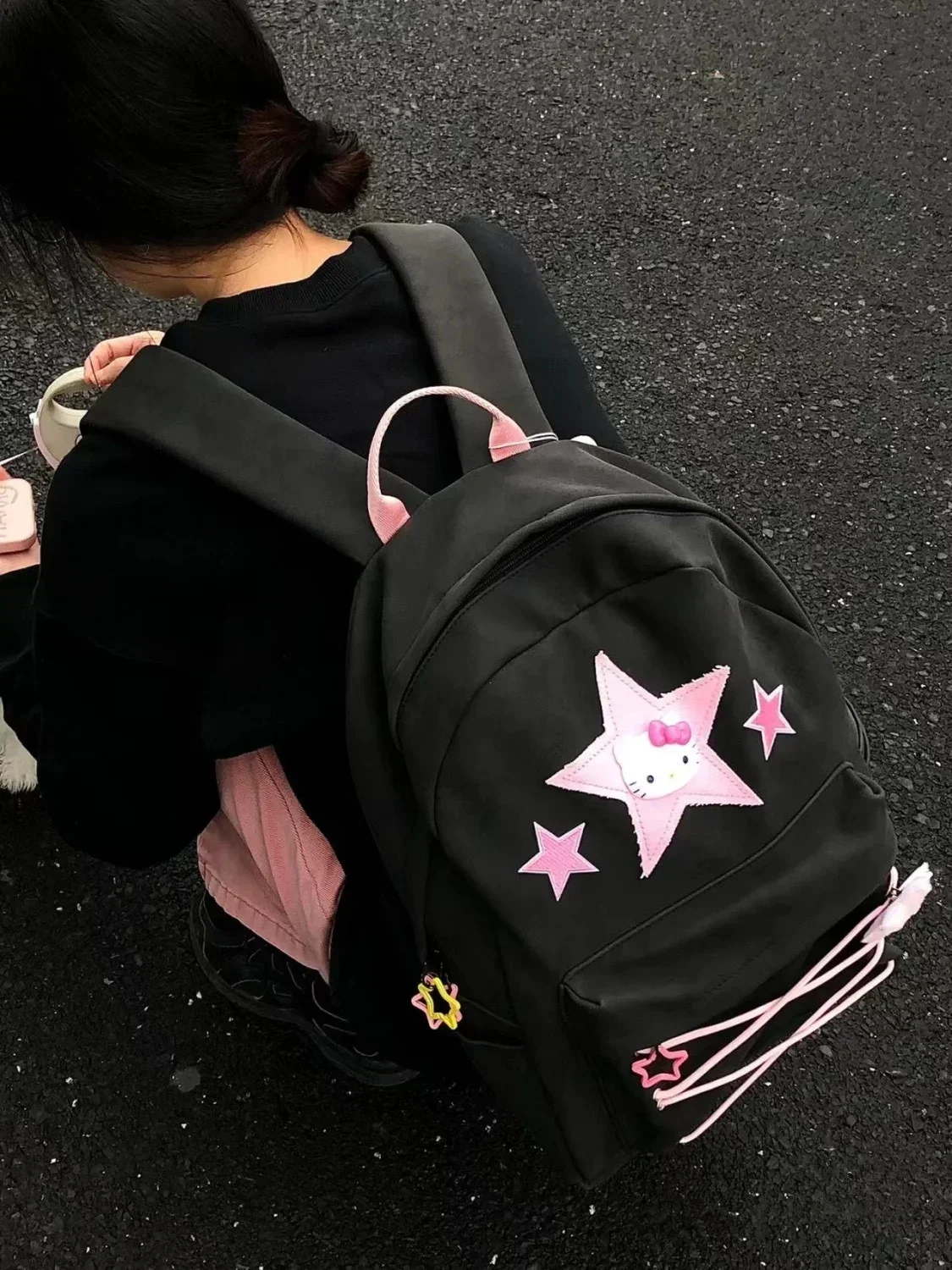 2023 New Kawaii Hello Kitty Y2K Backpacks Strap Backpack Abi Large Capacity Schoolbag Mochila Infantil Escolar Student Girls