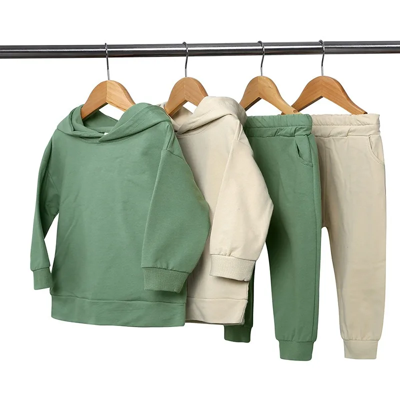 BELLBELL Autumn Winter Kids Boys Tracksuits Children Boys Thicken Hoodie Sweatshirts Suits  2-6Yrs Baby Boys Sweatpants 2Pcs Set