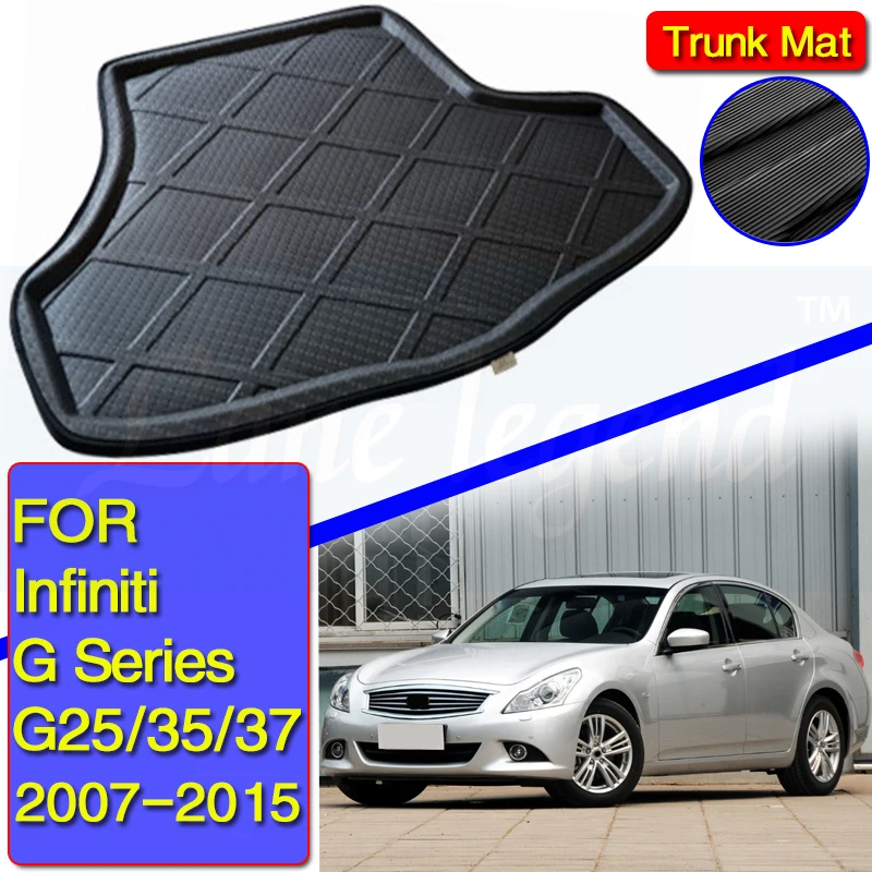 

For Infiniti G25 G35 G37 2007-2015 Boot Mat Rear Trunk Liner Cargo Floor Tray Carpet Guard Protector Car Trunk mat Accessories