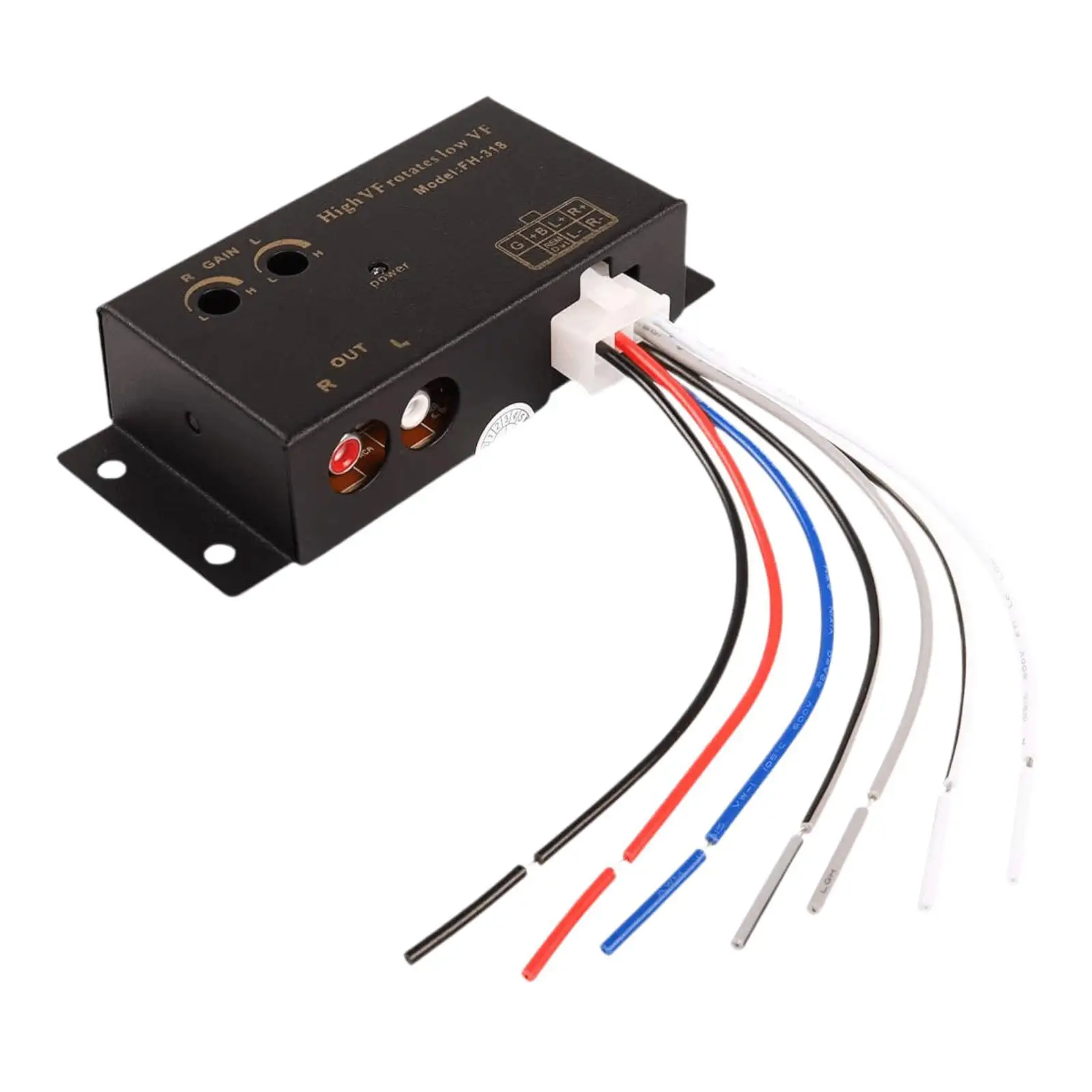 Car Audio High to Low Converter Accessories Easily Install Line Input to RCA