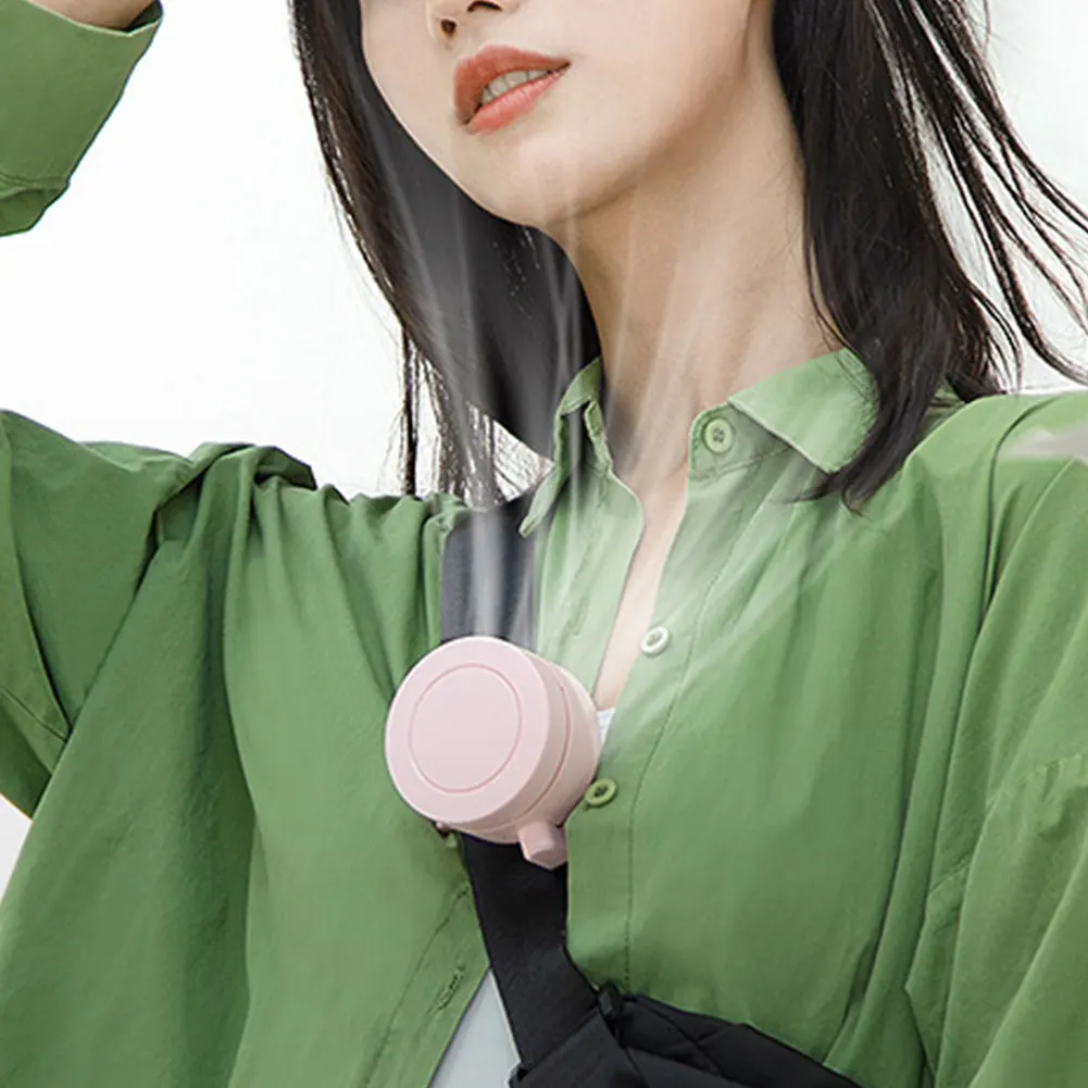 Portable Fan Mini Handheld Rechargeable Bladeless Electric Fan Clip Waist Fan Suitable for Outdoor Ventilation Desktop Small Fan