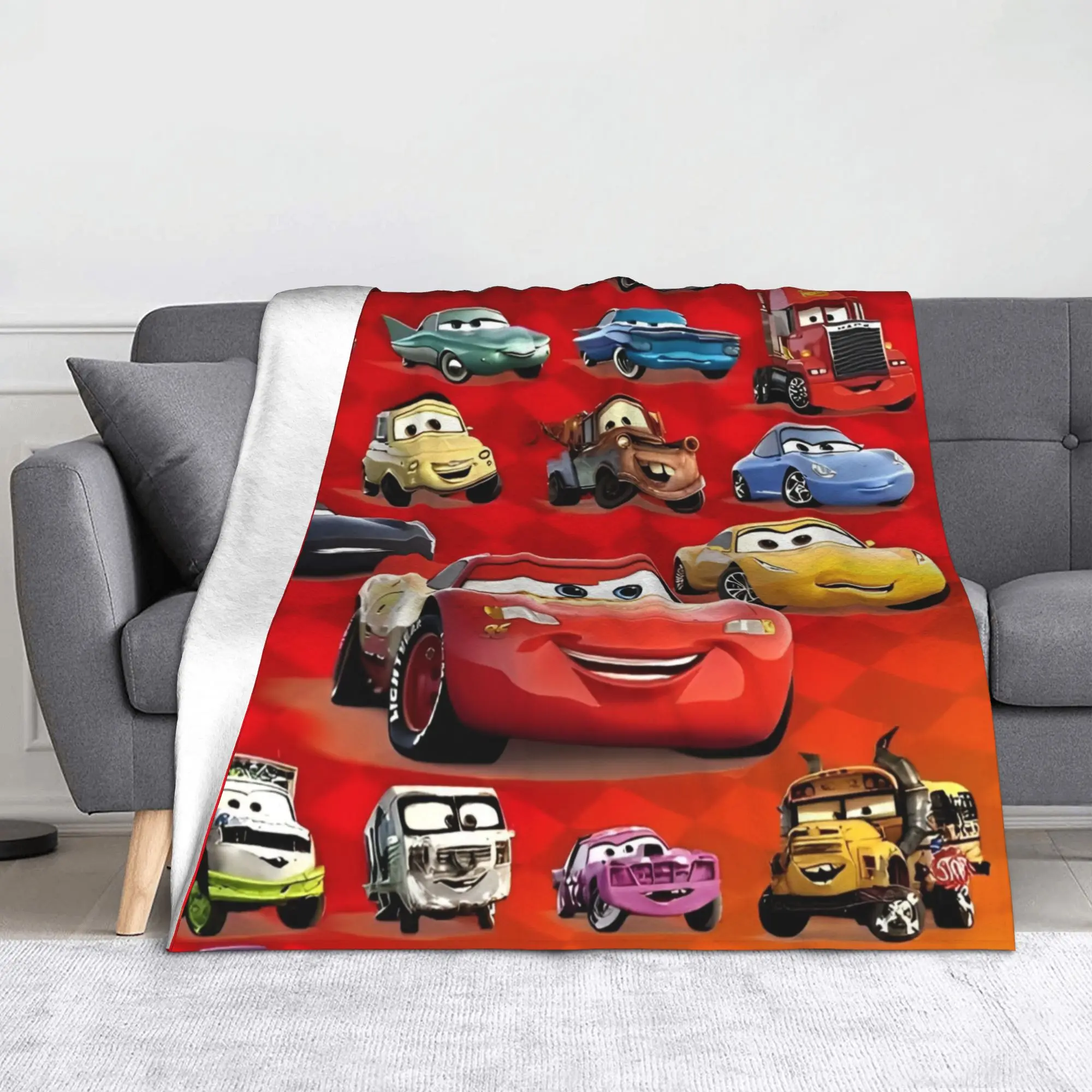 

Life Is A Highway Lightning McQueen Blanket Cars Wool Awesome Soft Throw Blankets for Home Restaurant Spring Autumn