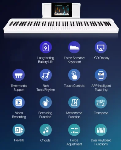 

88 Keyboard Portable Beginner Home Professional Electronic Piano，For Terence V70 Foldable Heavy Hammer Electric Piano