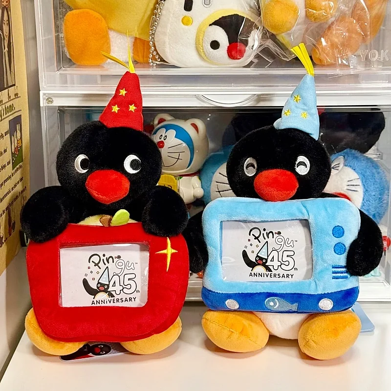 

Подлинная кукла Pingu 45-летие, фоторамка, улыбающиеся глаза, торт, плюшевая игрушка, милая плюшевая кукла-пингвин, мягкая игрушка, подарочная игрушка