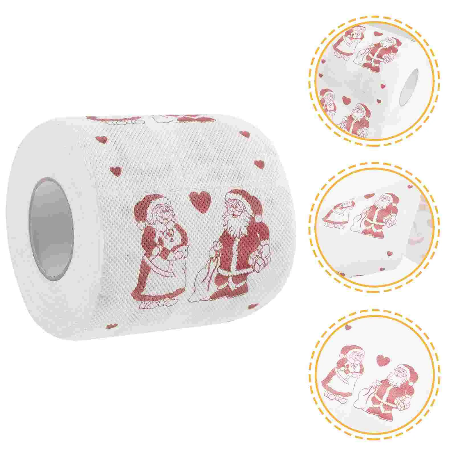 2 Rolls Bulk Paper Towels Christmas Creative Toilet Bathroom Supplies Accessory Decorate Tissue Xmas