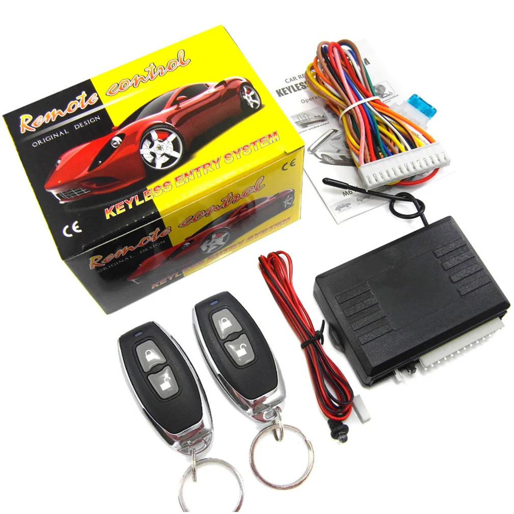 

Hot Universal Auto Remote Control Kit Keyless Entry System Car Alarm Systems Device Door Lock Vehicle Central Locking And Unlock