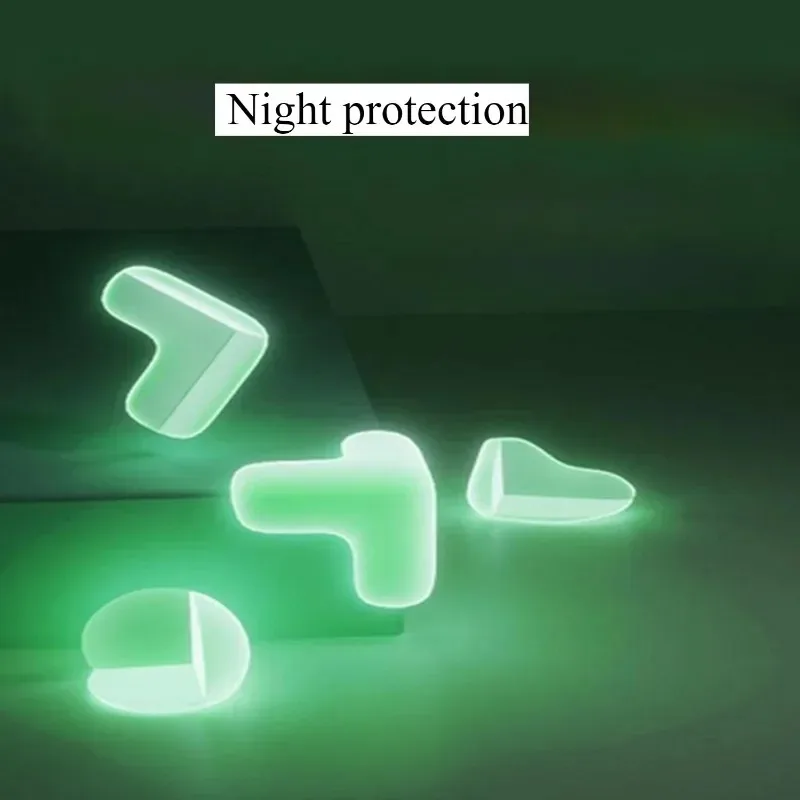 

4pc Luminescence Thickened Transparent Baby Children Anti Collision Safety Table Corner Guards Glow in The Night Soft Protection
