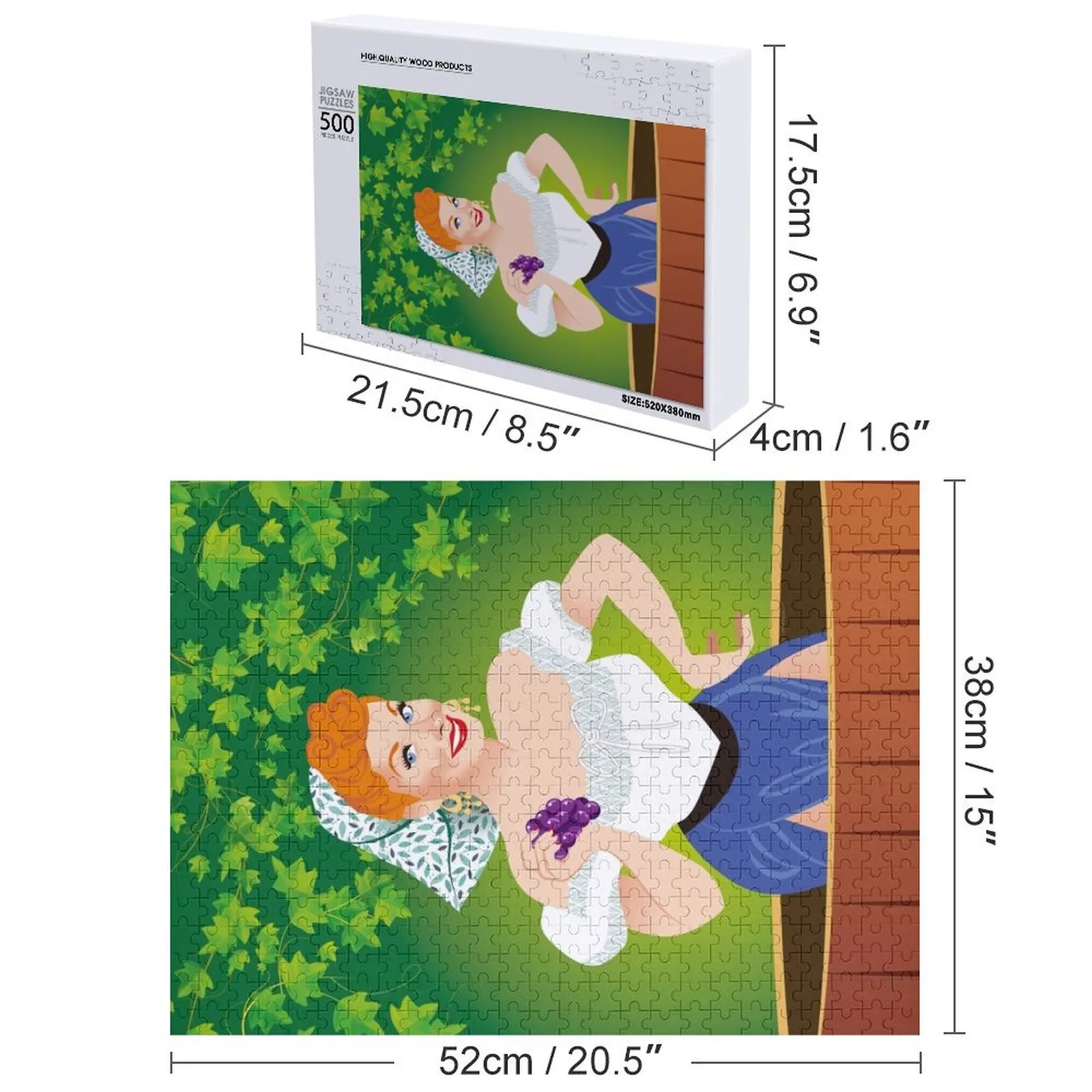 Traubenstomping-Puzzle, personalisierte Geschenke, Weihnachtsspielzeug, individuelles Holzgeschenk, Holzpuzzle für Erwachsene